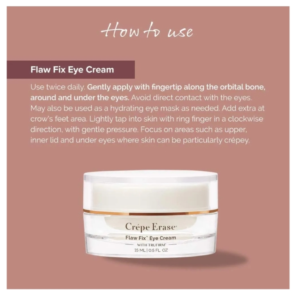 Crepe Erase Flaw Fix Eye Cream - Elegant White and Gold - Picture 2 of 5